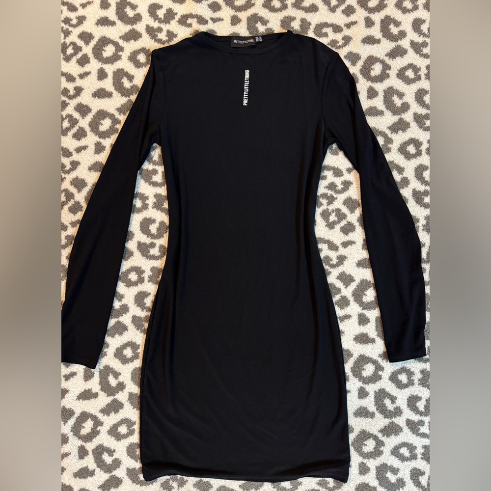 PrettyLittleThing Black Long Sleeve Dress